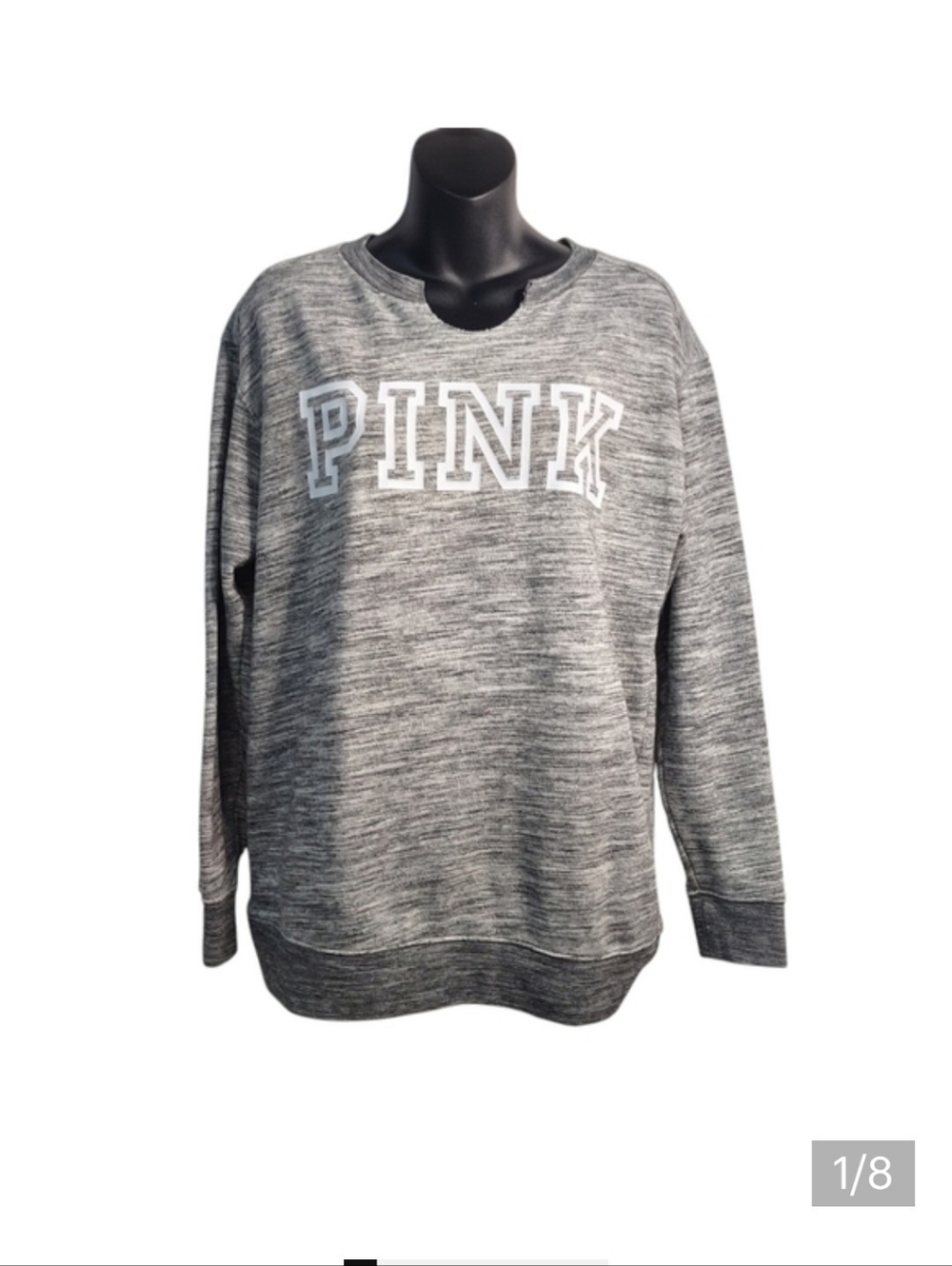 PINK Victoria's Secret Women's Gray Oversized Sweatshirt Size XS/XP